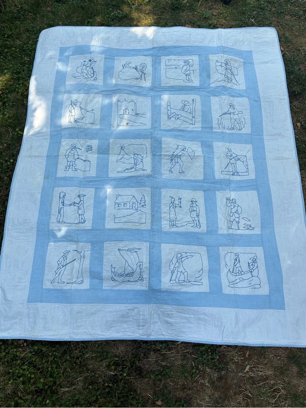 Antique quilt Mayflower